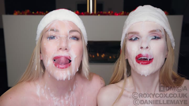Roxy Cox & Danielle Maye – Pornstar Step Mom & Step Auntie Xmas Bukkake Gift